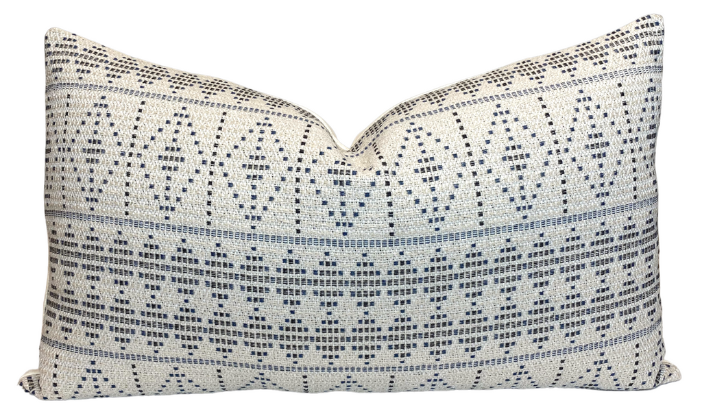 Souk Pillow Cover in Onyx Indigo, Indoor Outdoor Pillows, Peter Dunham Textiles