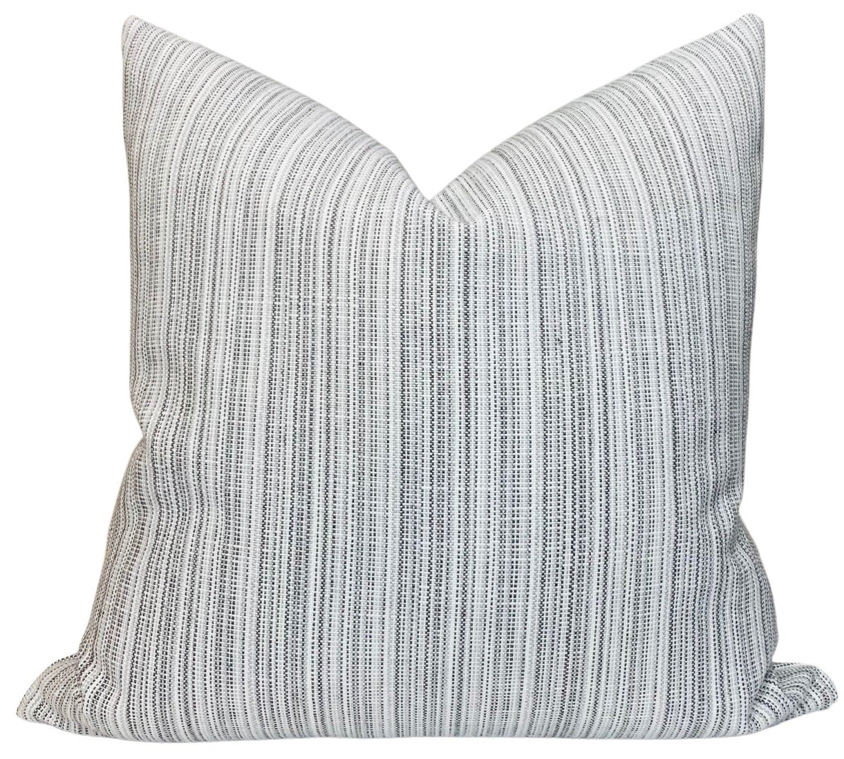 Veranda Strie Pillow Cover in Grey