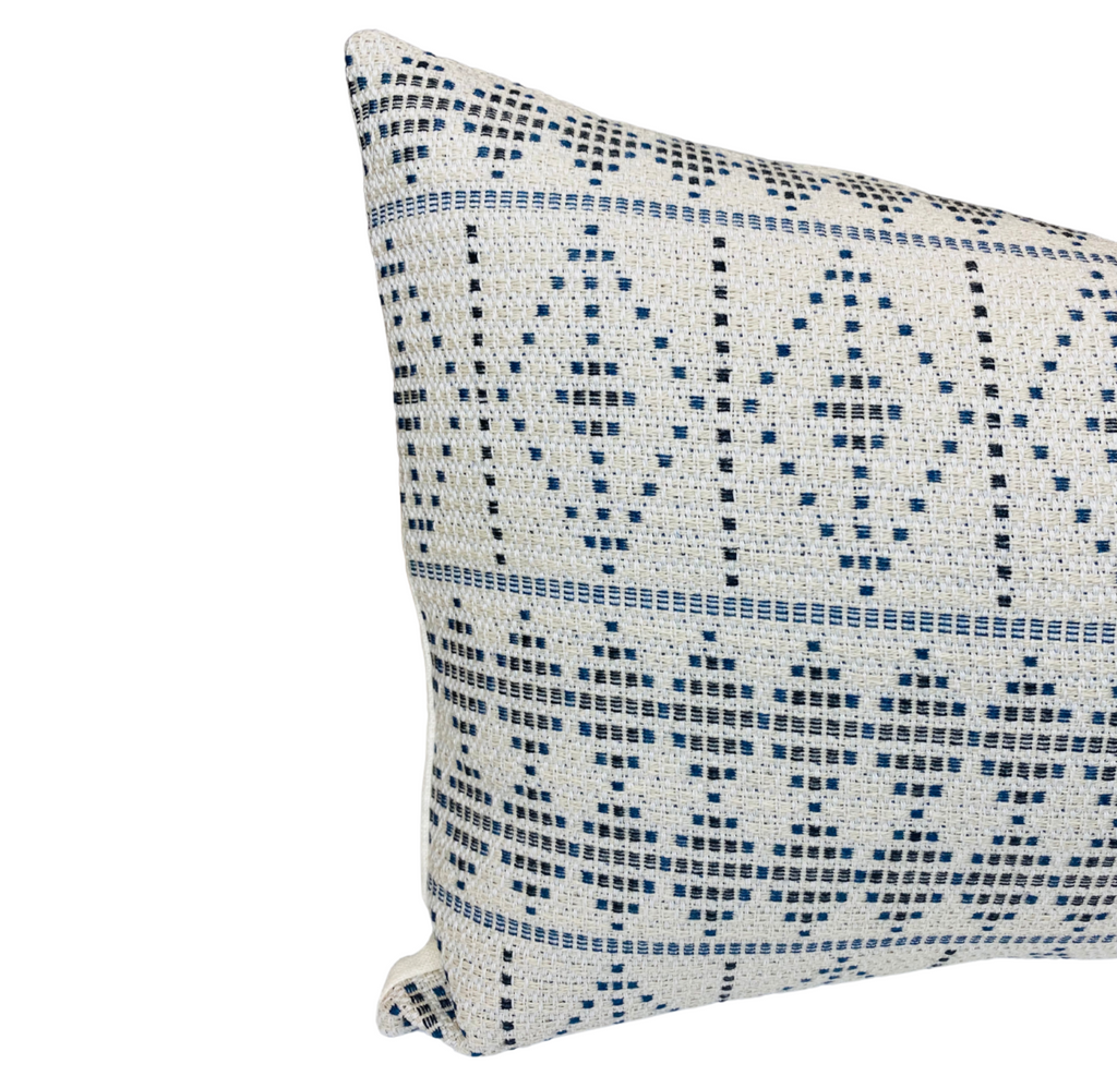 Souk Pillow Cover in Onyx Indigo, Indoor Outdoor Pillows, Peter Dunham Textiles