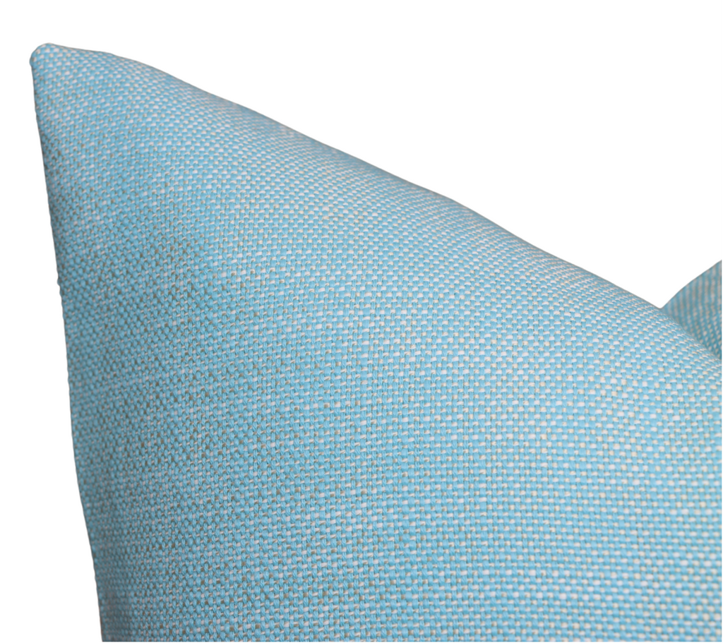 Outdoor Rough 'n Rowdy Woven Pillow Cover in Poolside Blue