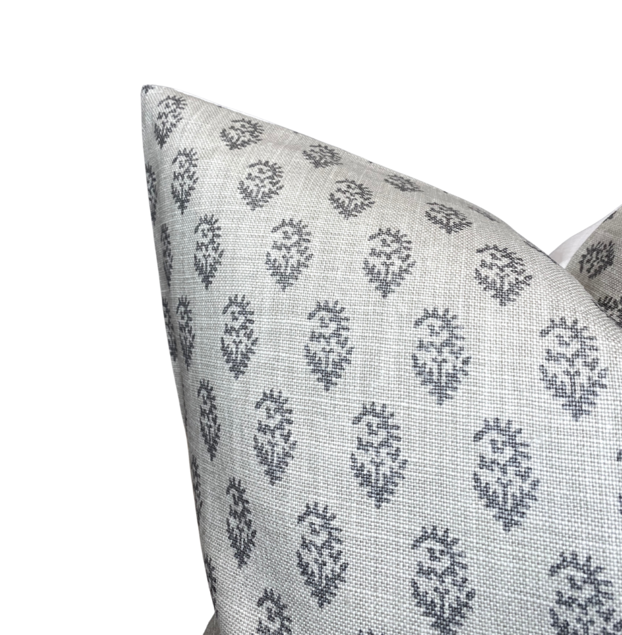 Rajmata Tonal Pillow Cover in Ash Grey, Peter Dunham Textiles