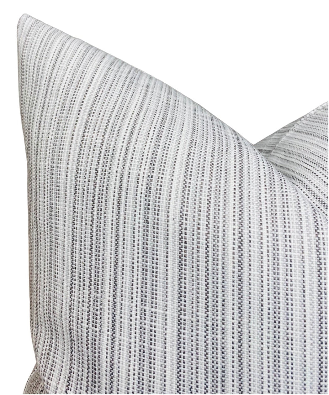 Veranda Strie Pillow Cover in Grey