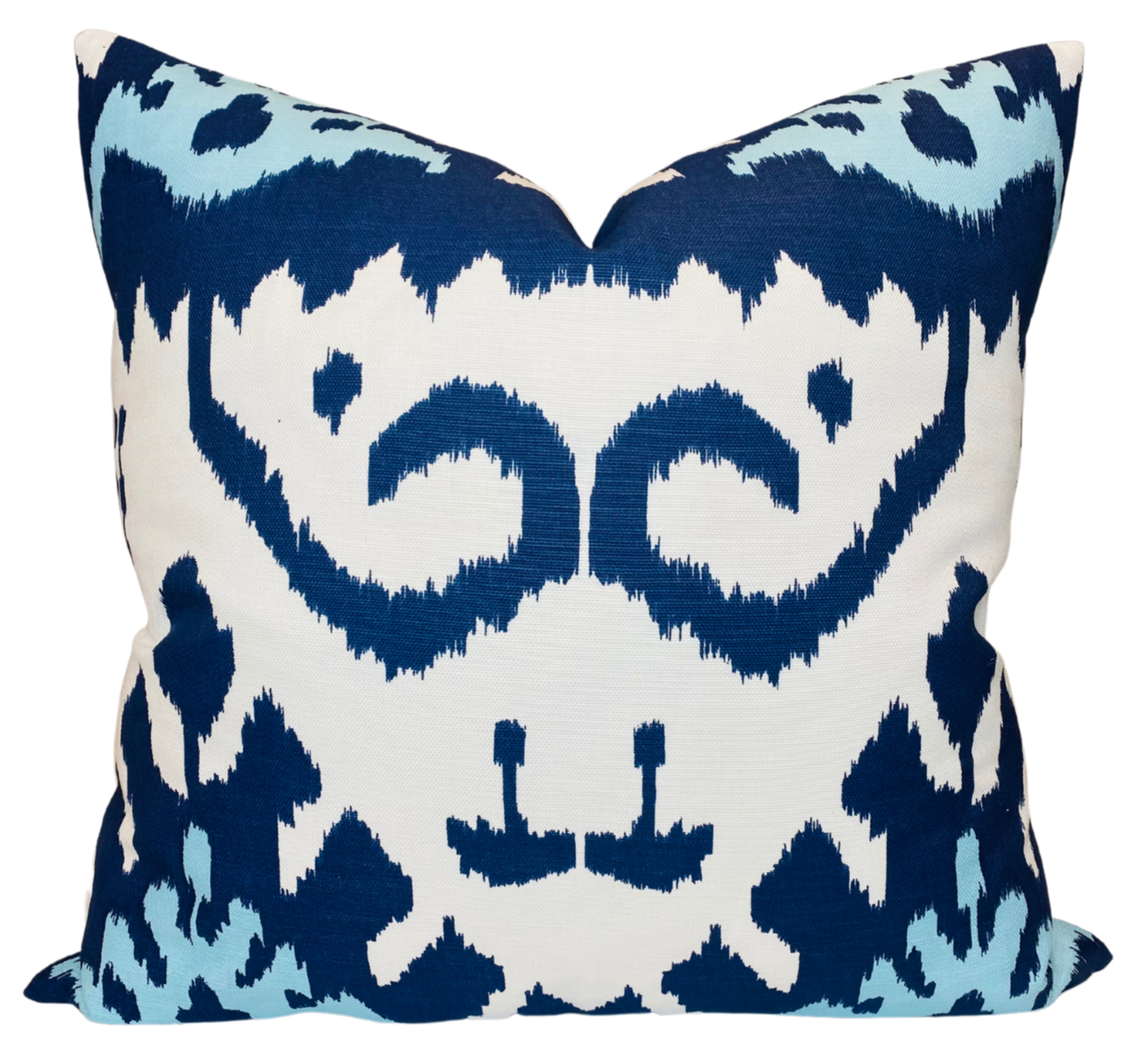 Kazak Ikat Pillow Cover in Navy Blue