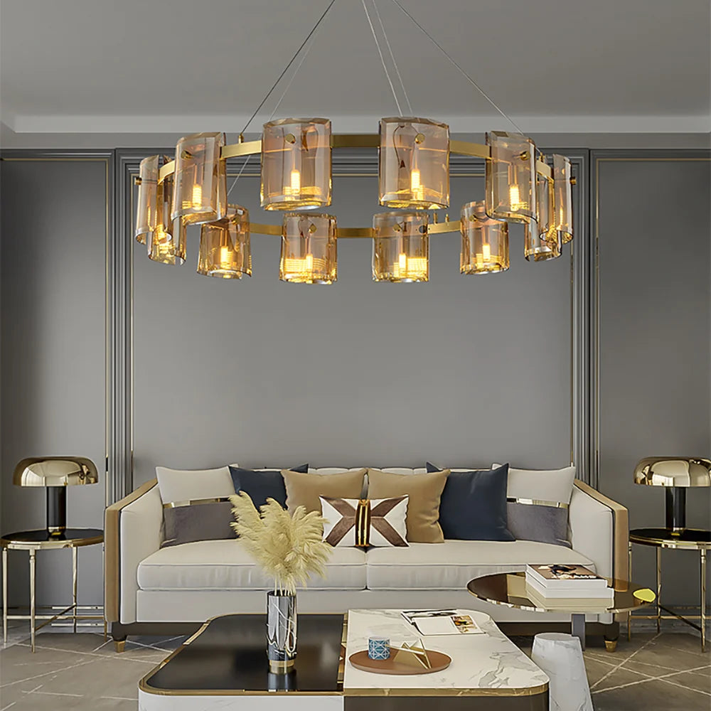 Corlota Circular Glass Chandelier