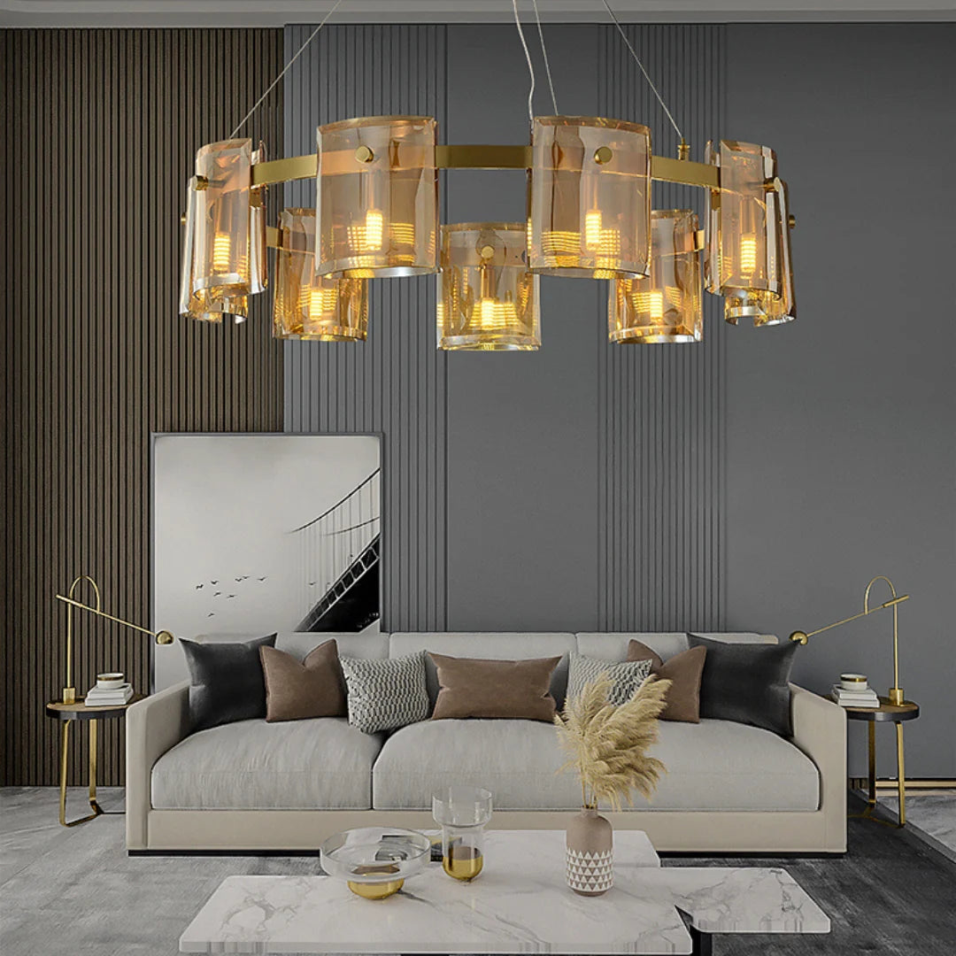 Corlota Circular Glass Chandelier
