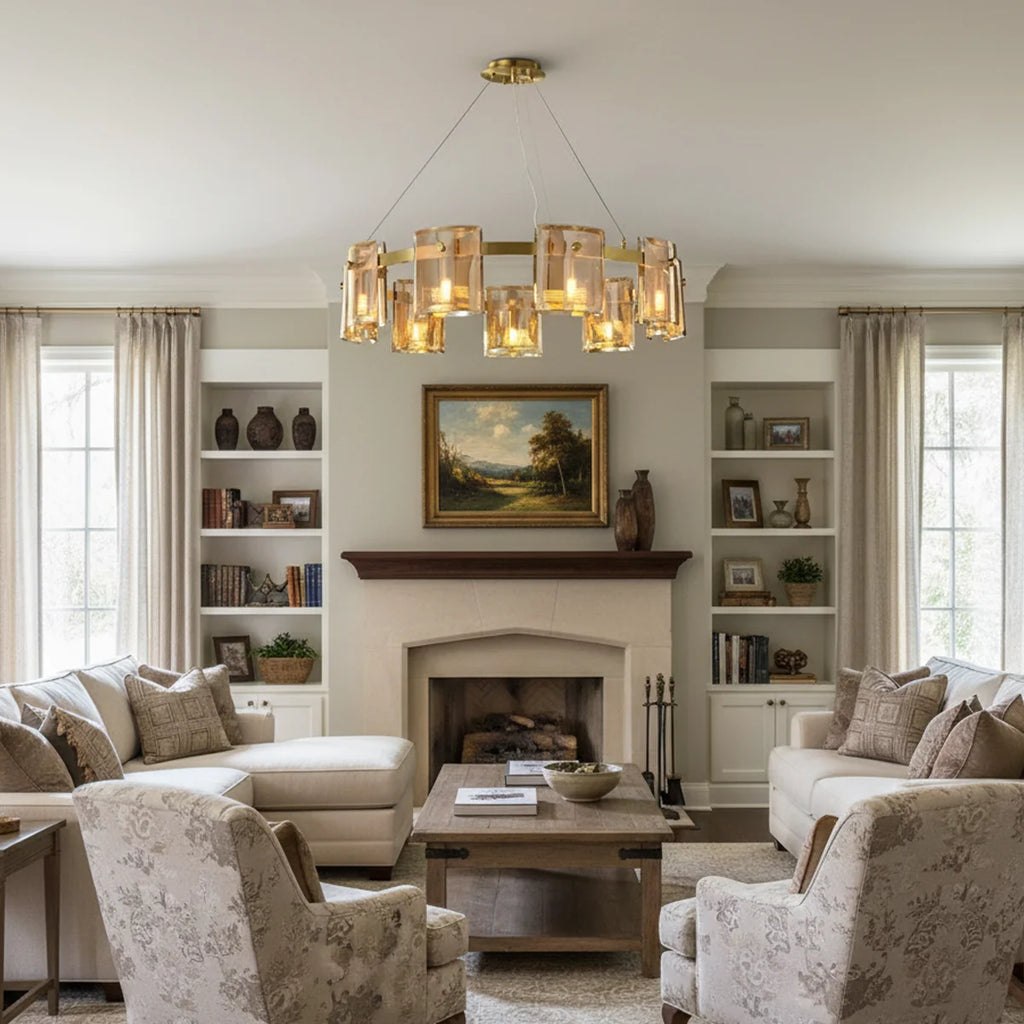 Corlota Circular Glass Chandelier