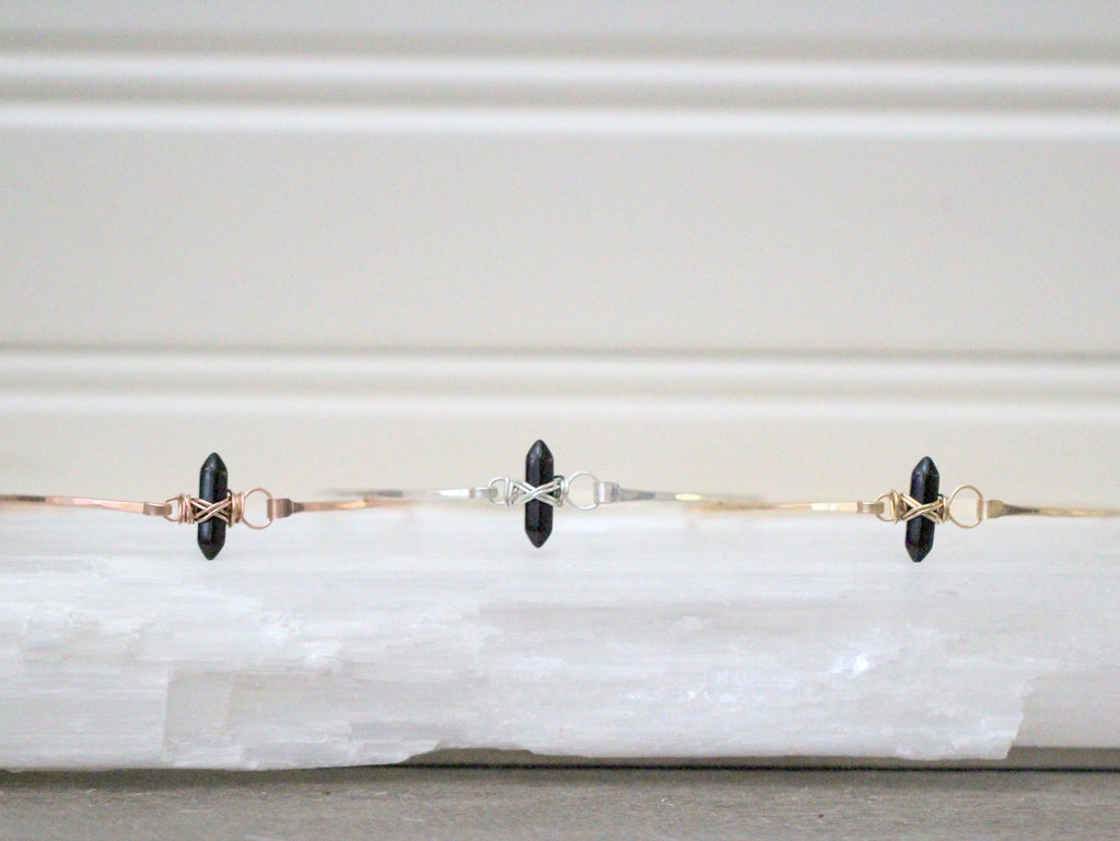 Crest Bracelet - Obsidian