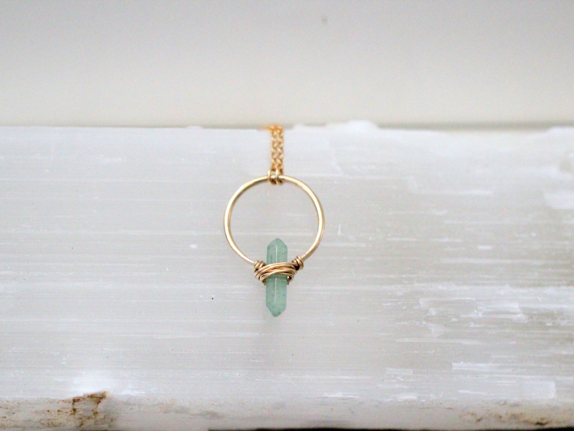 Crest Necklace - Green Aventurine