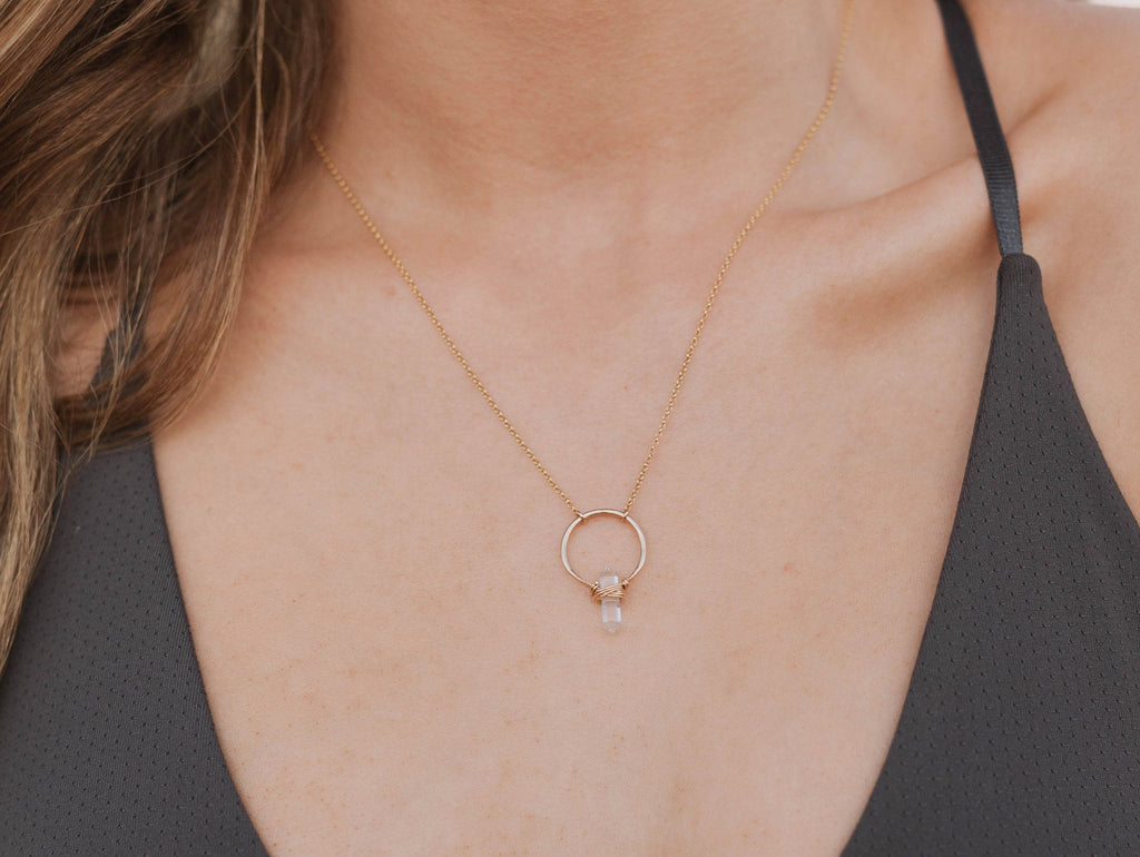 Crystal Quartz Crest Necklace