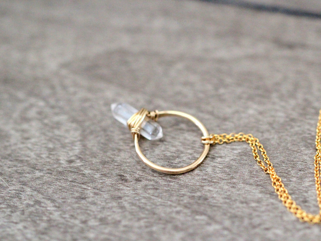 Crystal Quartz Crest Necklace
