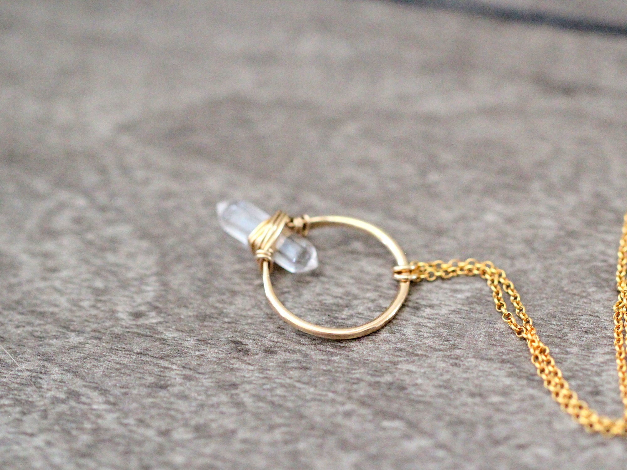 Crystal Quartz Crest Necklace