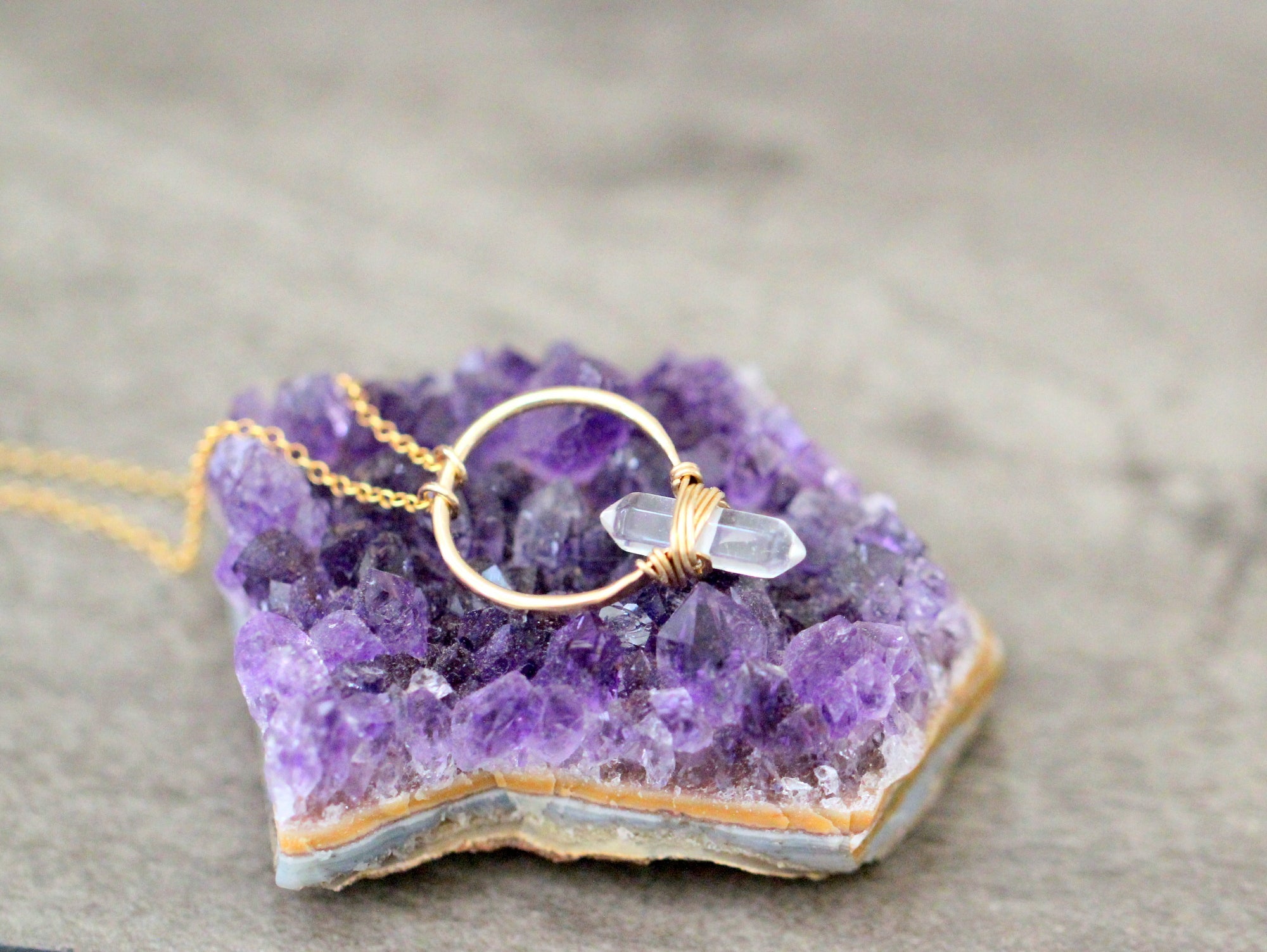Crystal Quartz Crest Necklace