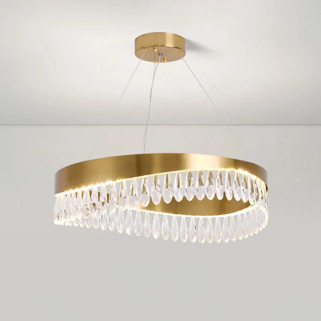 Golden Ring Crystal Light Luxury Chandelier