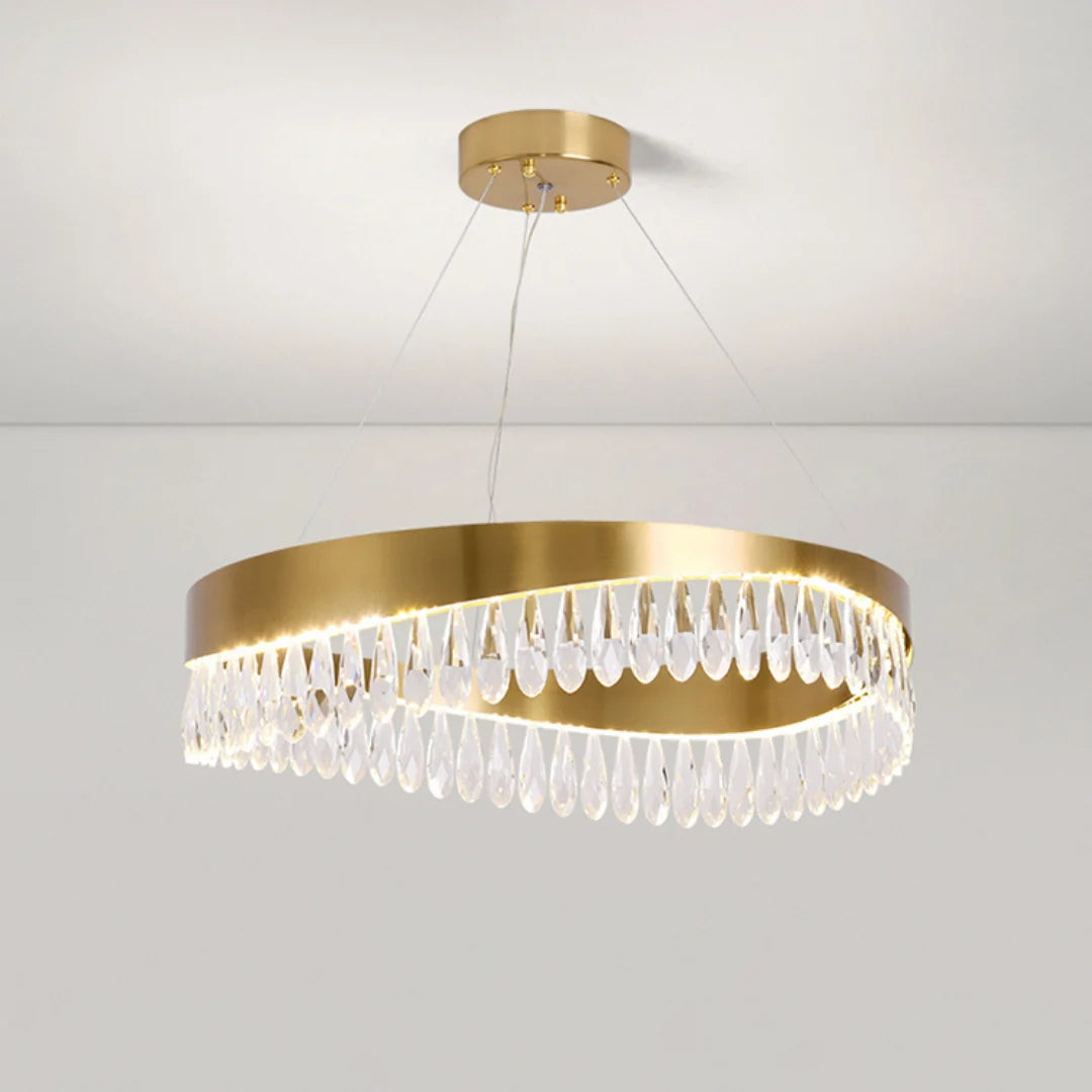 Golden Ring Crystal Light Luxury Chandelier
