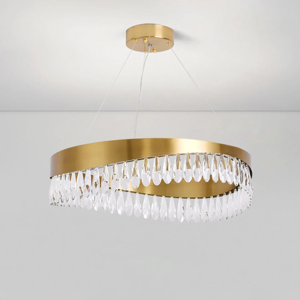 Golden Ring Crystal Light Luxury Chandelier