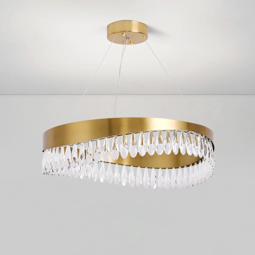 Golden Ring Crystal Light Luxury Chandelier