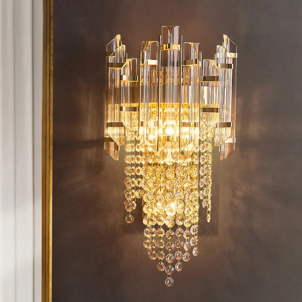 Crystal Tiered Luxury Wall Lamp