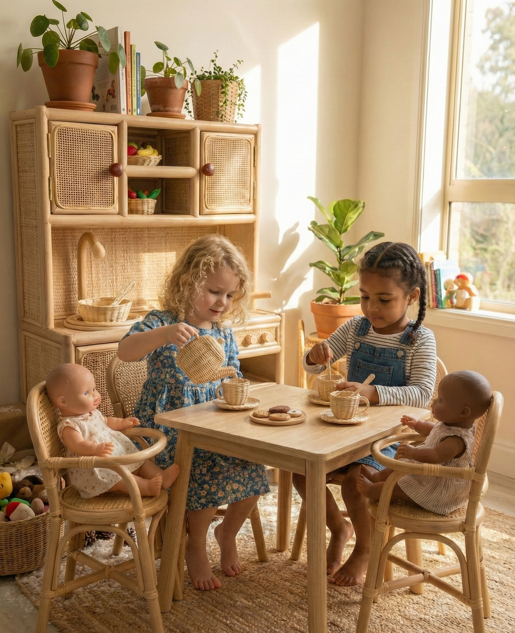 Rattan Montessori Play Kitchen