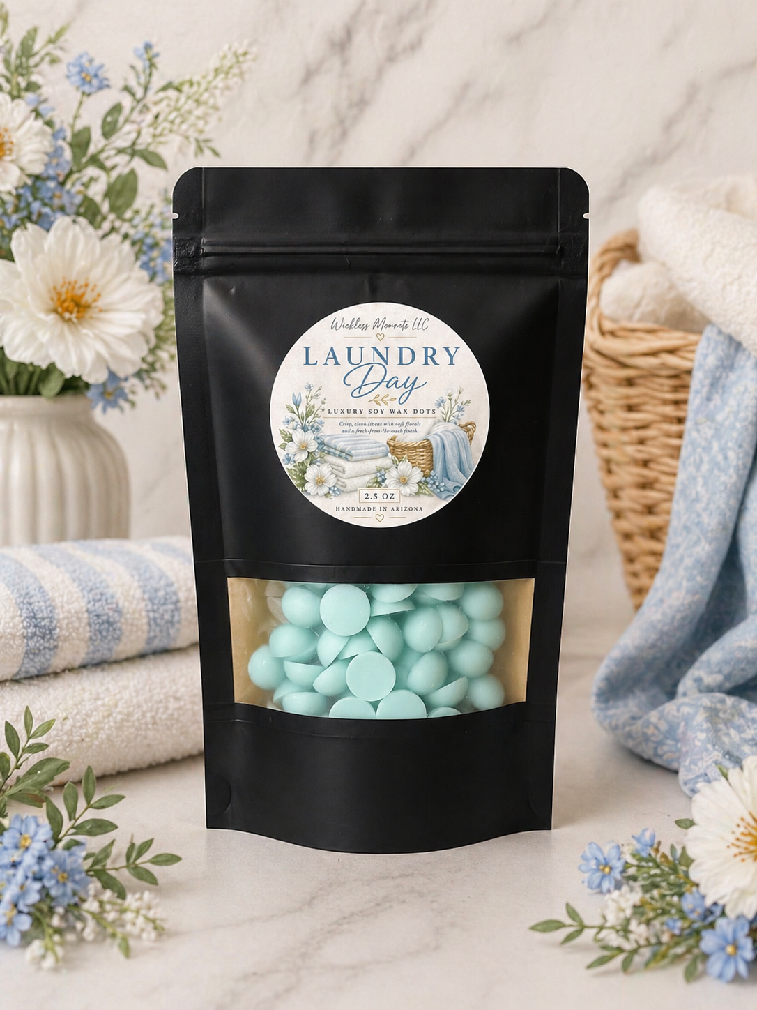 Laundry Day Soy Wax Dots| Small Bag 2.5 oz