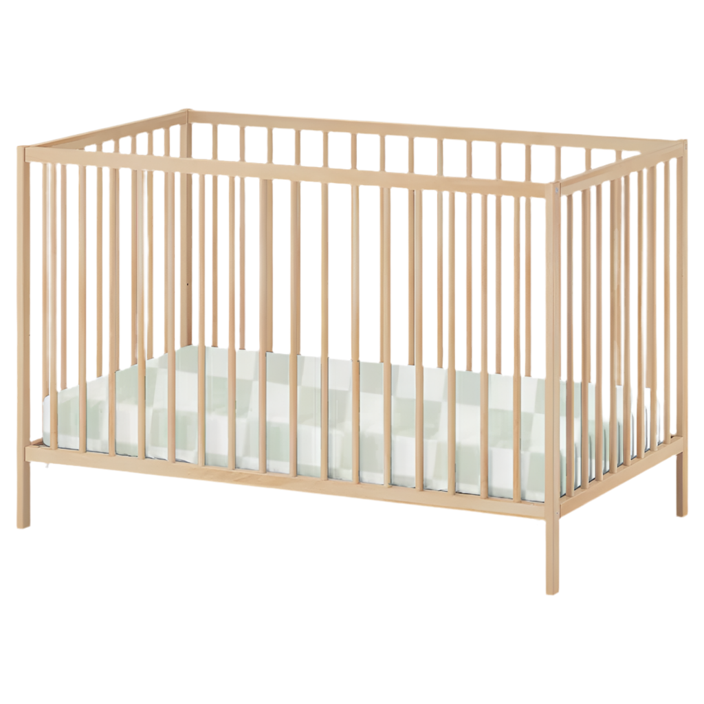 Green & White Checkered Crib Sheet
