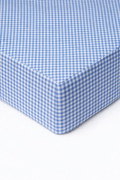 Blue White Gingham Crib Sheet
