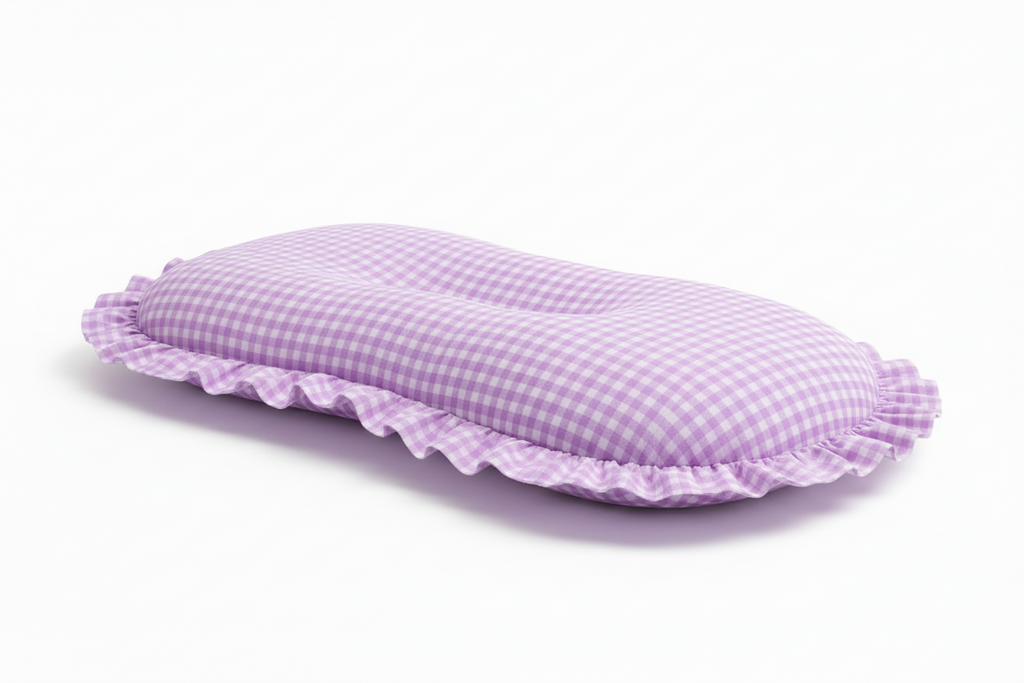 Purple Gingham Ruffle Baby Lounger Cover