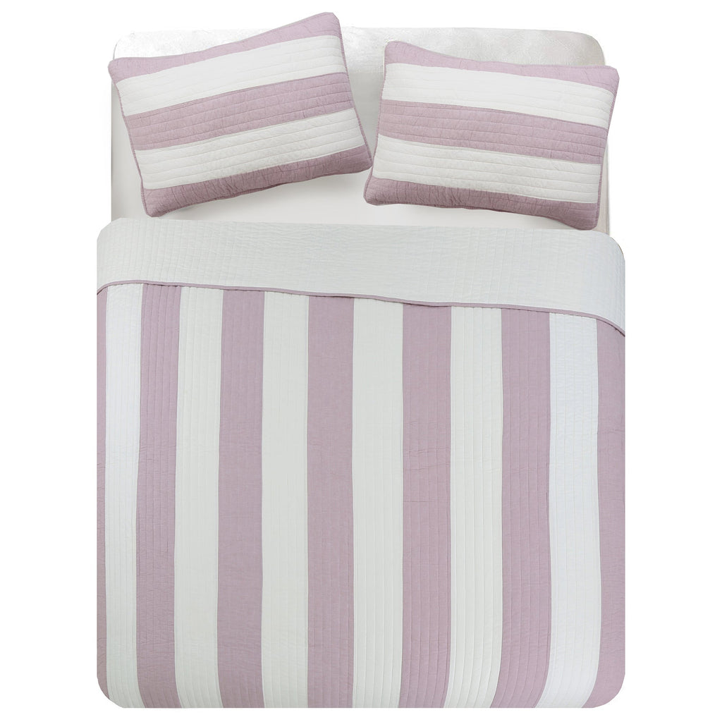 Josie Taro 3-Piece Cotton Reversible Quilt Bedding Set