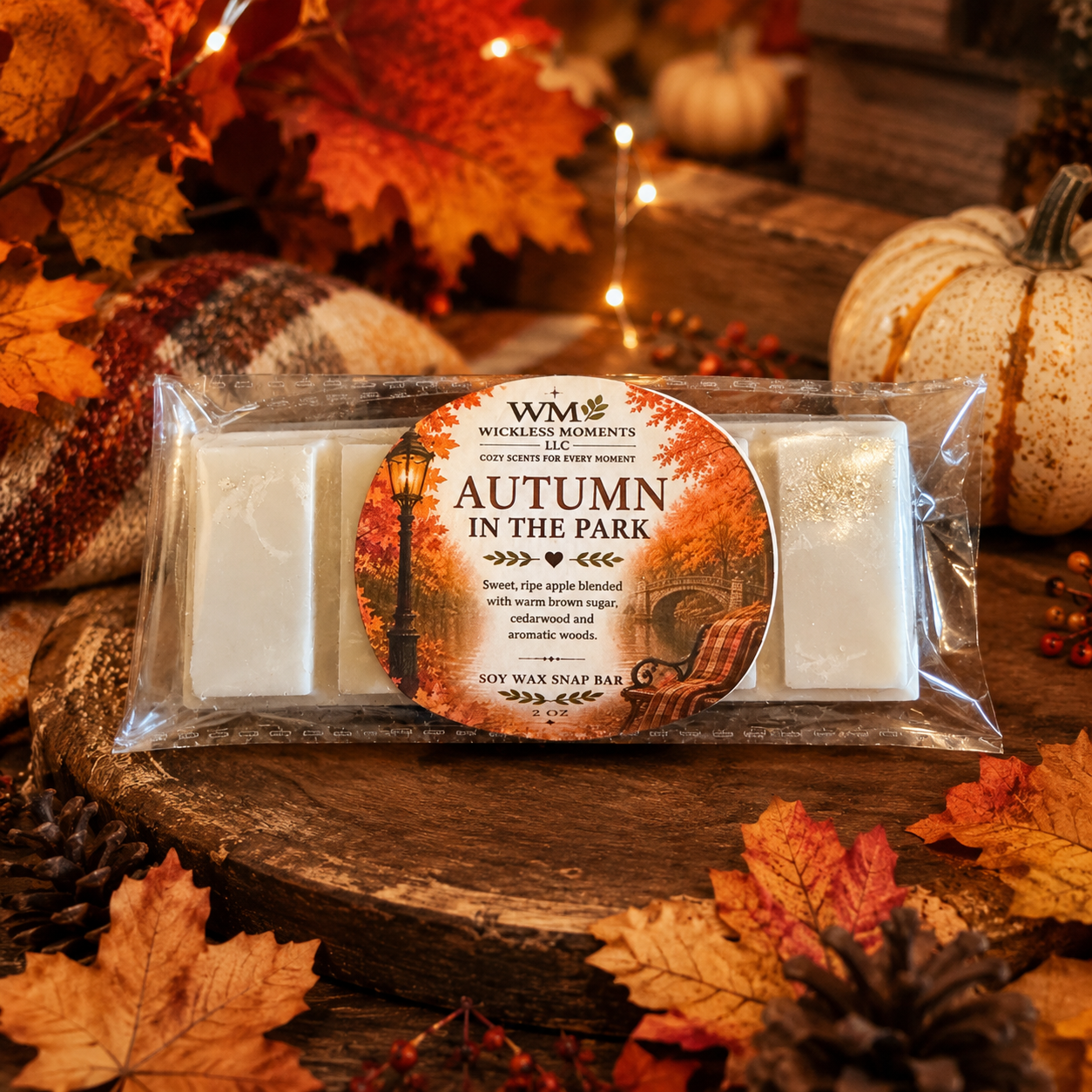 Autumn in the Park Soy Wax Snap Bar | 2 oz