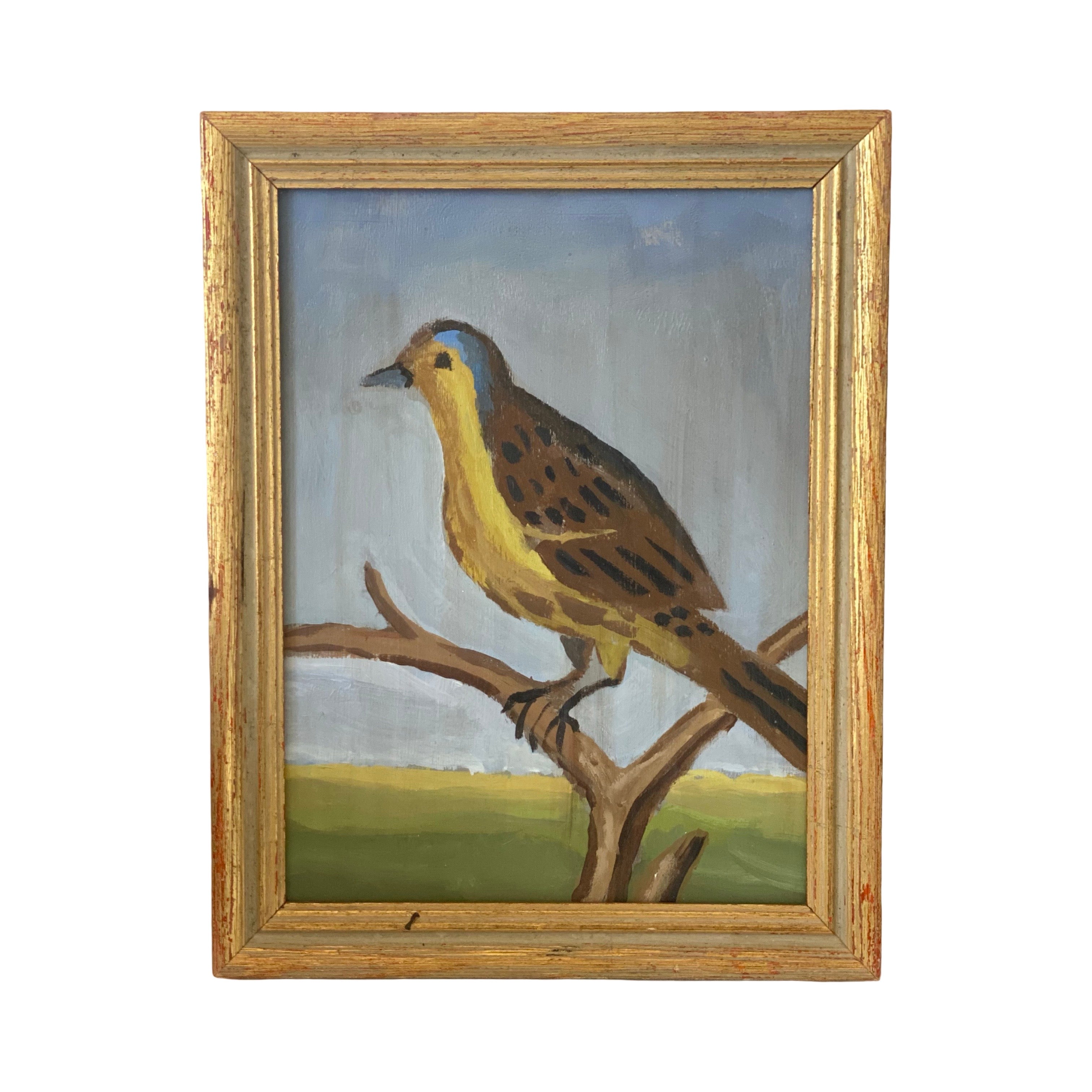 Dana Gibson Yellow Sparrow II - Vintage Frame