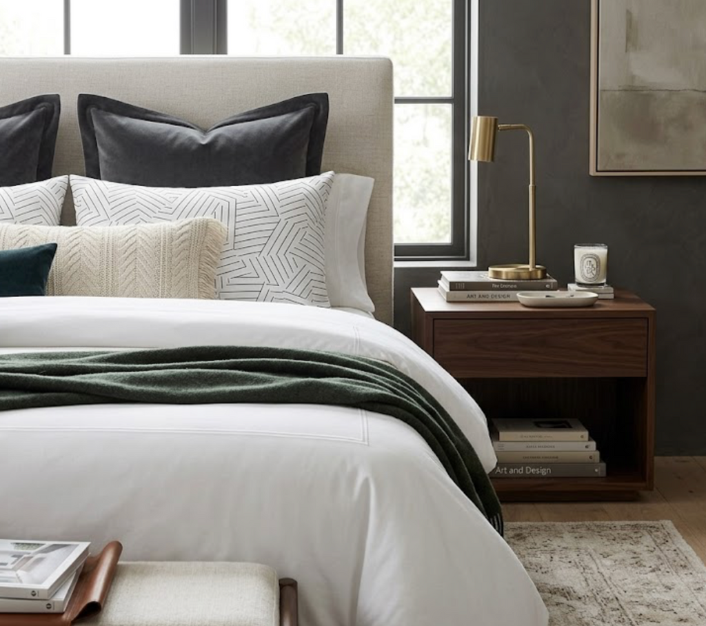 Deconstructed Stripe Pillow Cover in Black, Linen Pillows, Schumacher Textiles