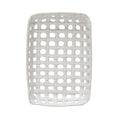 Handmade Reactive Glaze Cream Stoneware Basket Dish