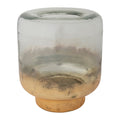 Gold Mercury Glass Hurricane Candle Holder