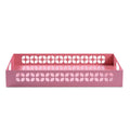 Breeze Block Metal Serving Tray Rectangular-Pink