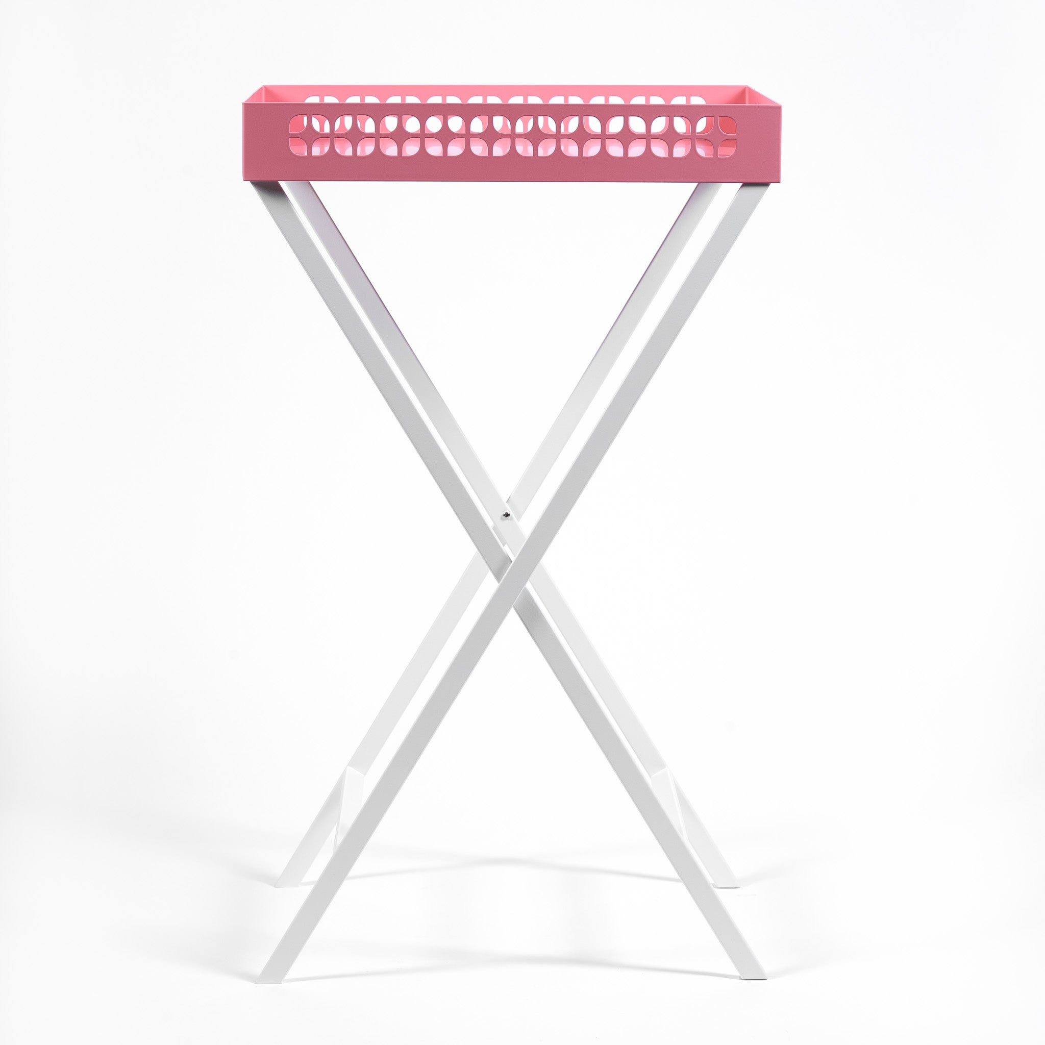 Breeze Block Metal Serving Tray Rectangular-Pink