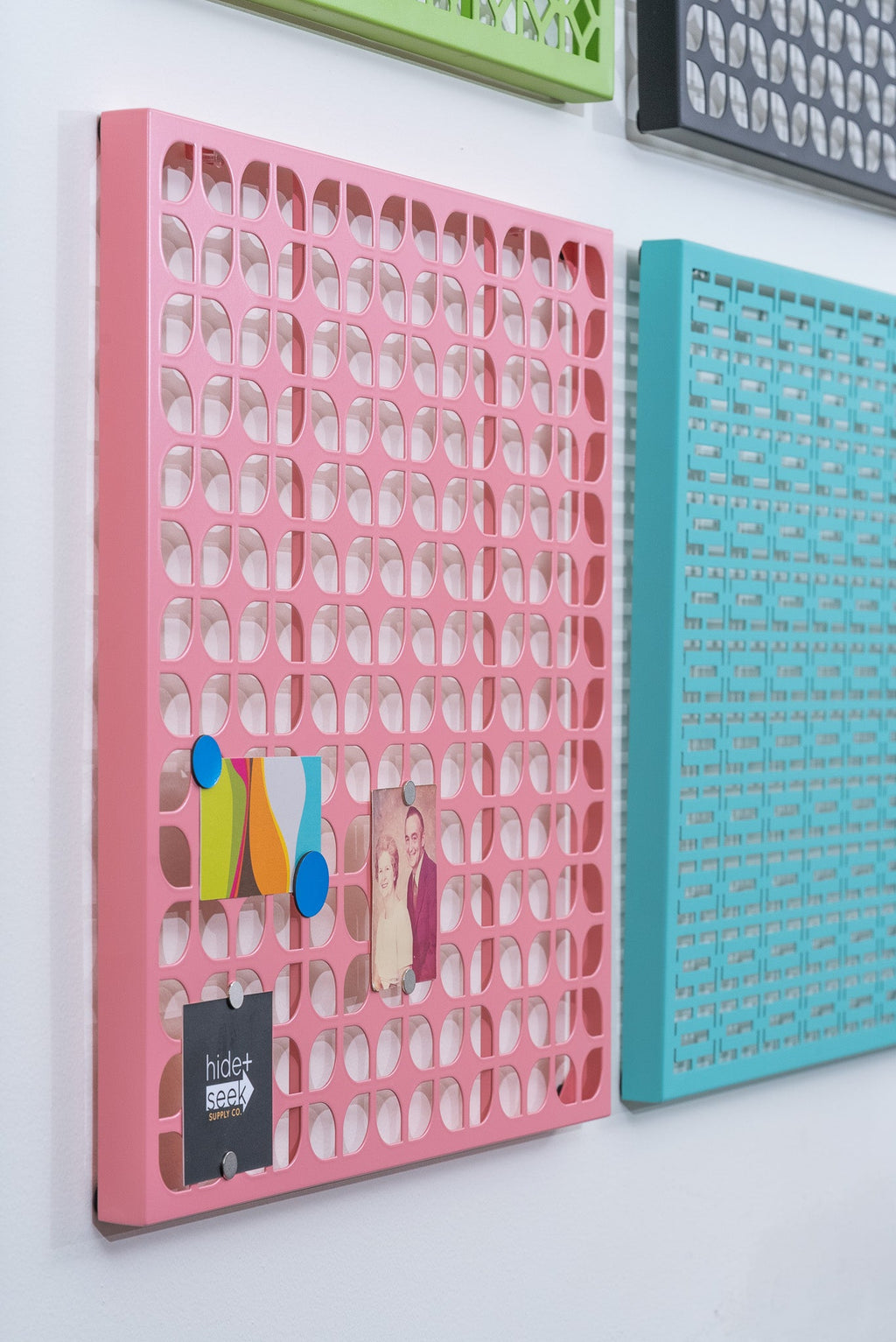 Breeze Block Metal Wall Tile: 15.5" x 15.5" Pink