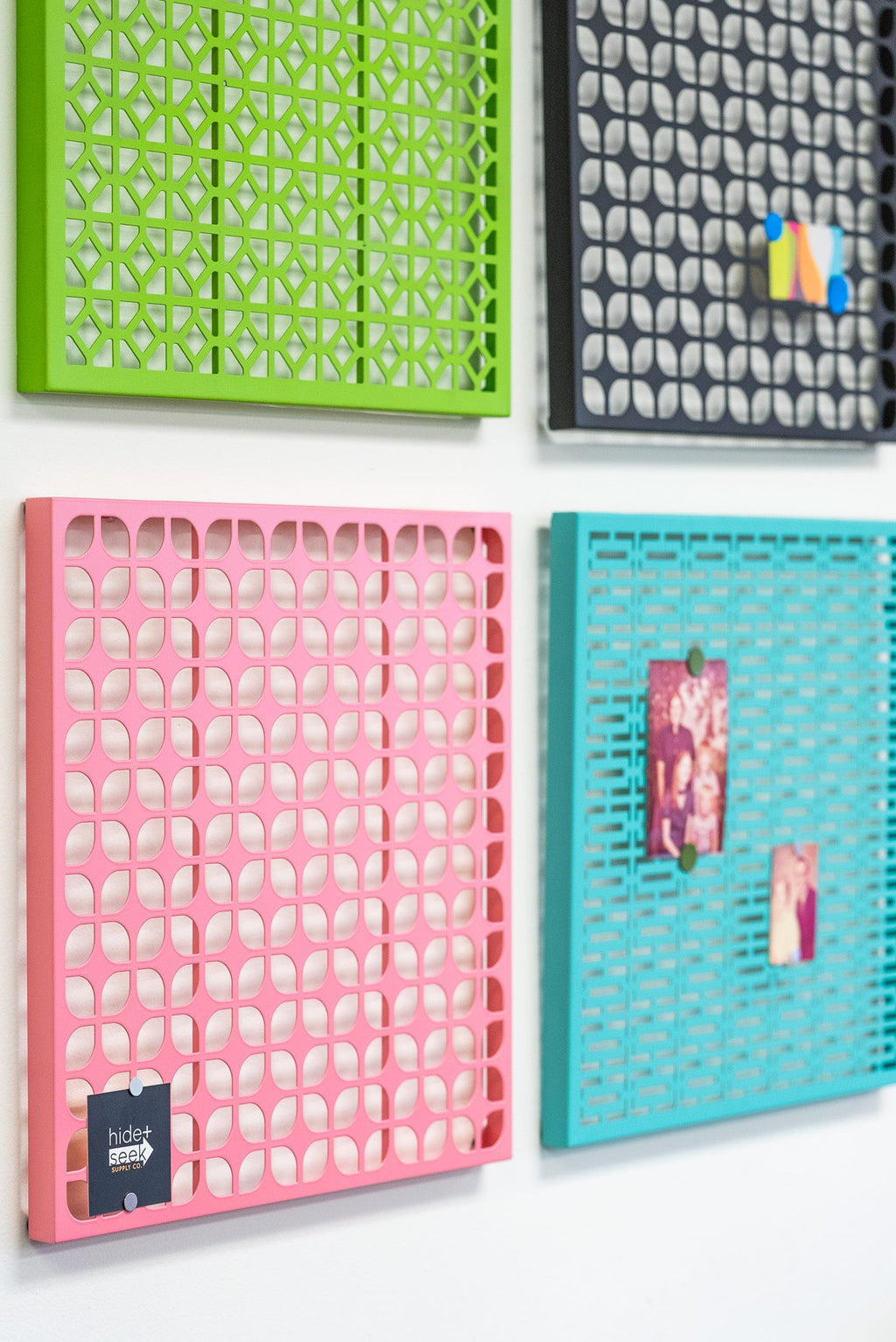 Breeze Block Metal Wall Tile: 15.5" x 15.5" Pink