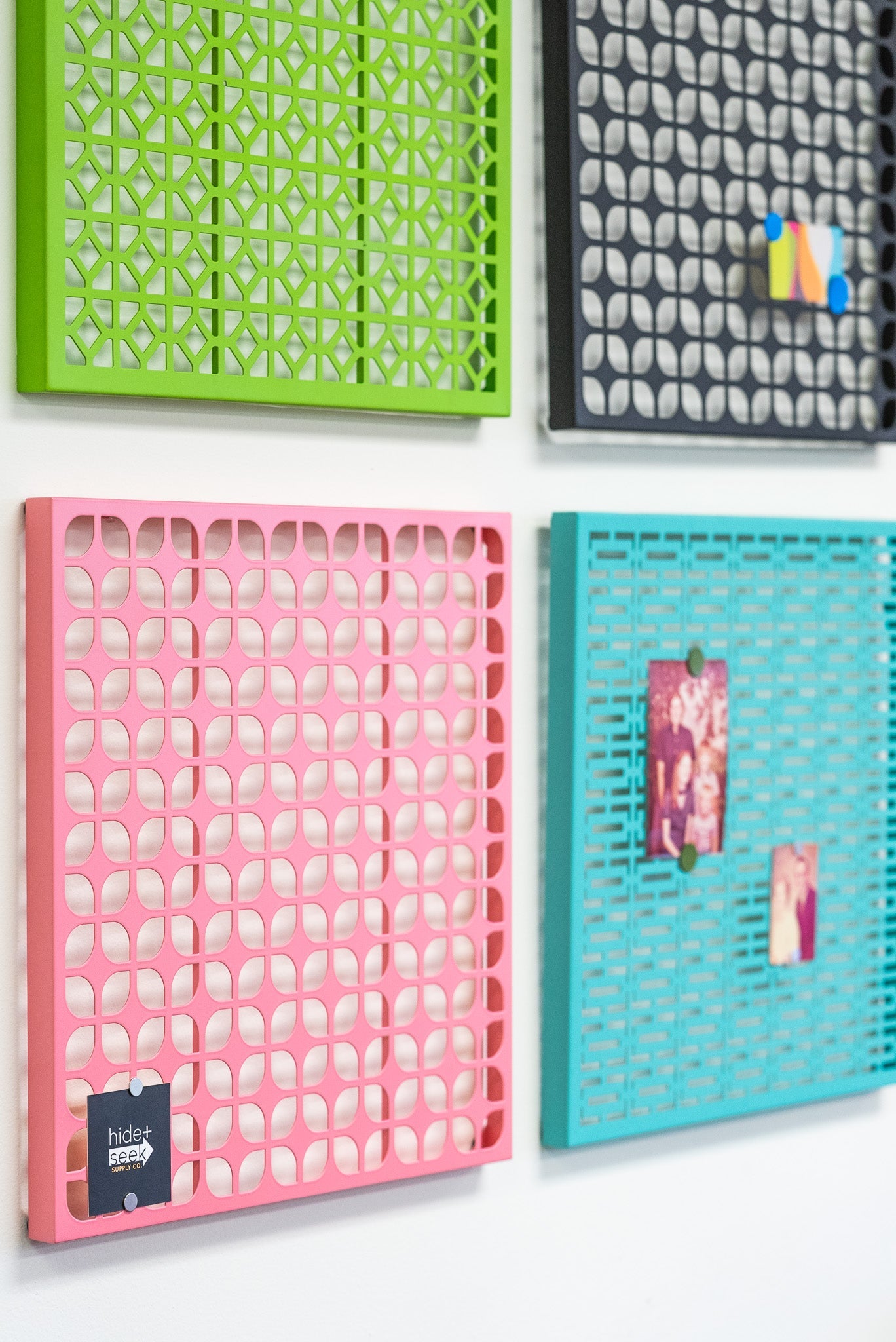 Breeze Block Metal Wall Tile: 15.5" x 15.5" Pink