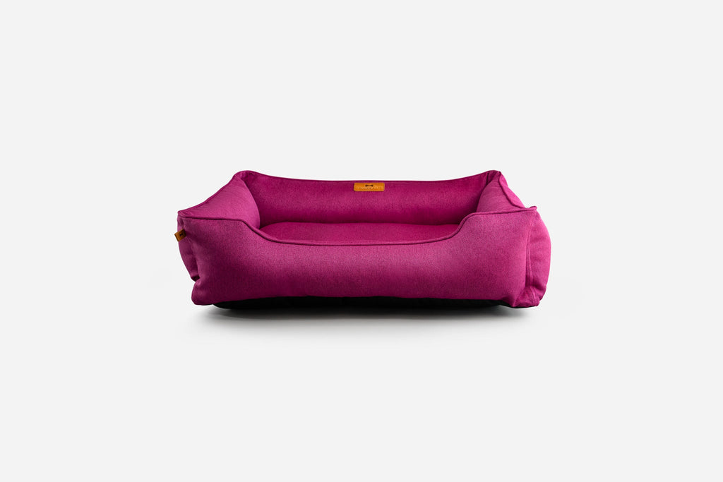 Chester & Lee Cotton Sleeper Dog Bed — Berry Pink