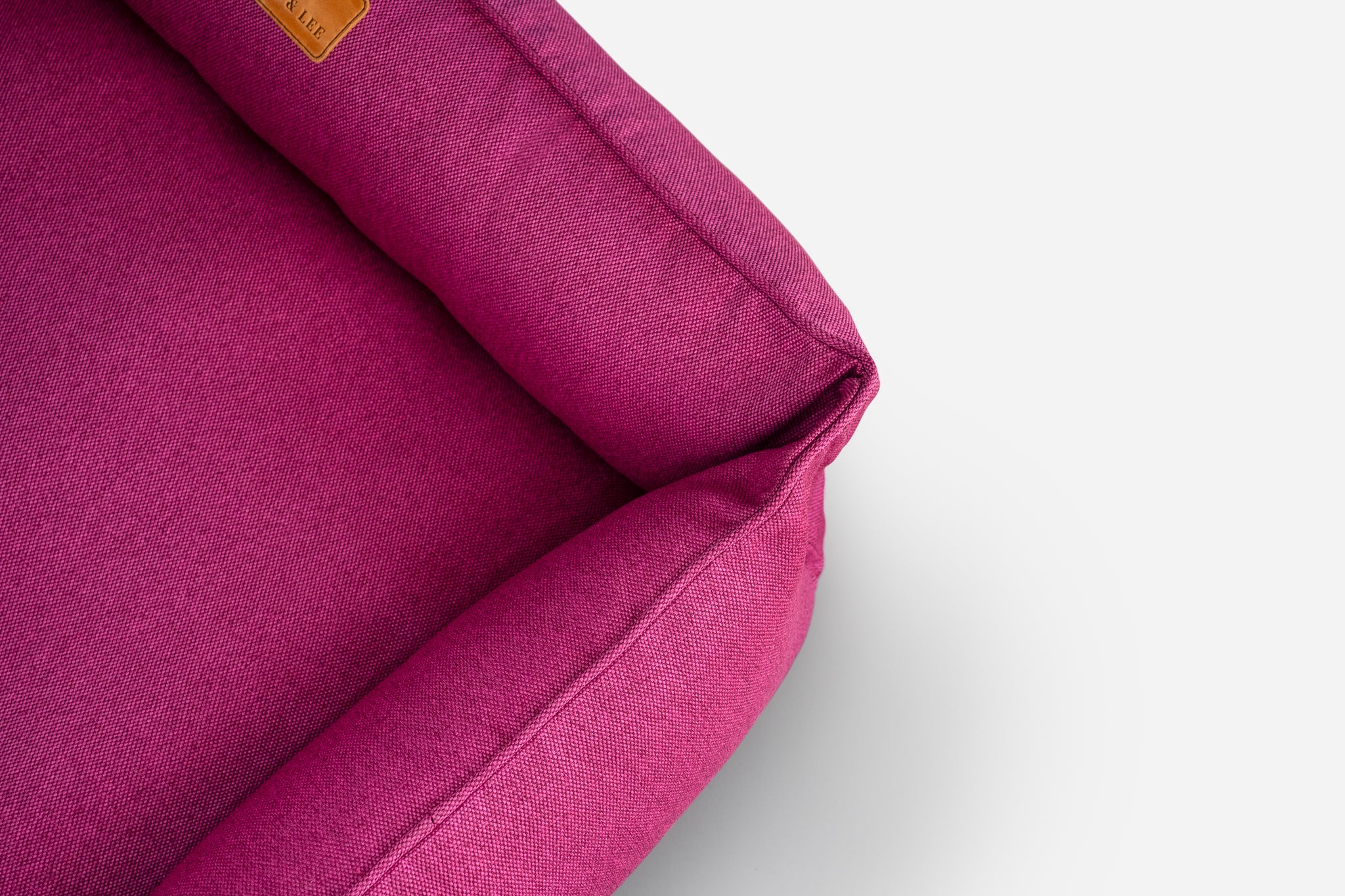 Chester & Lee Cotton Sleeper Dog Bed — Berry Pink