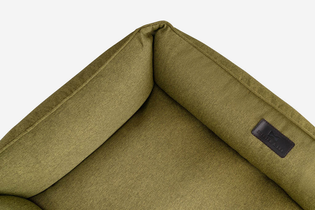 Chester & Lee Cotton Sleeper Dog Bed — Olive