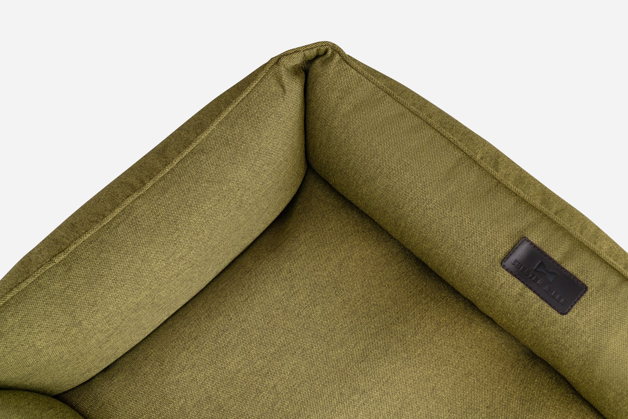 Chester & Lee Cotton Sleeper Dog Bed — Olive