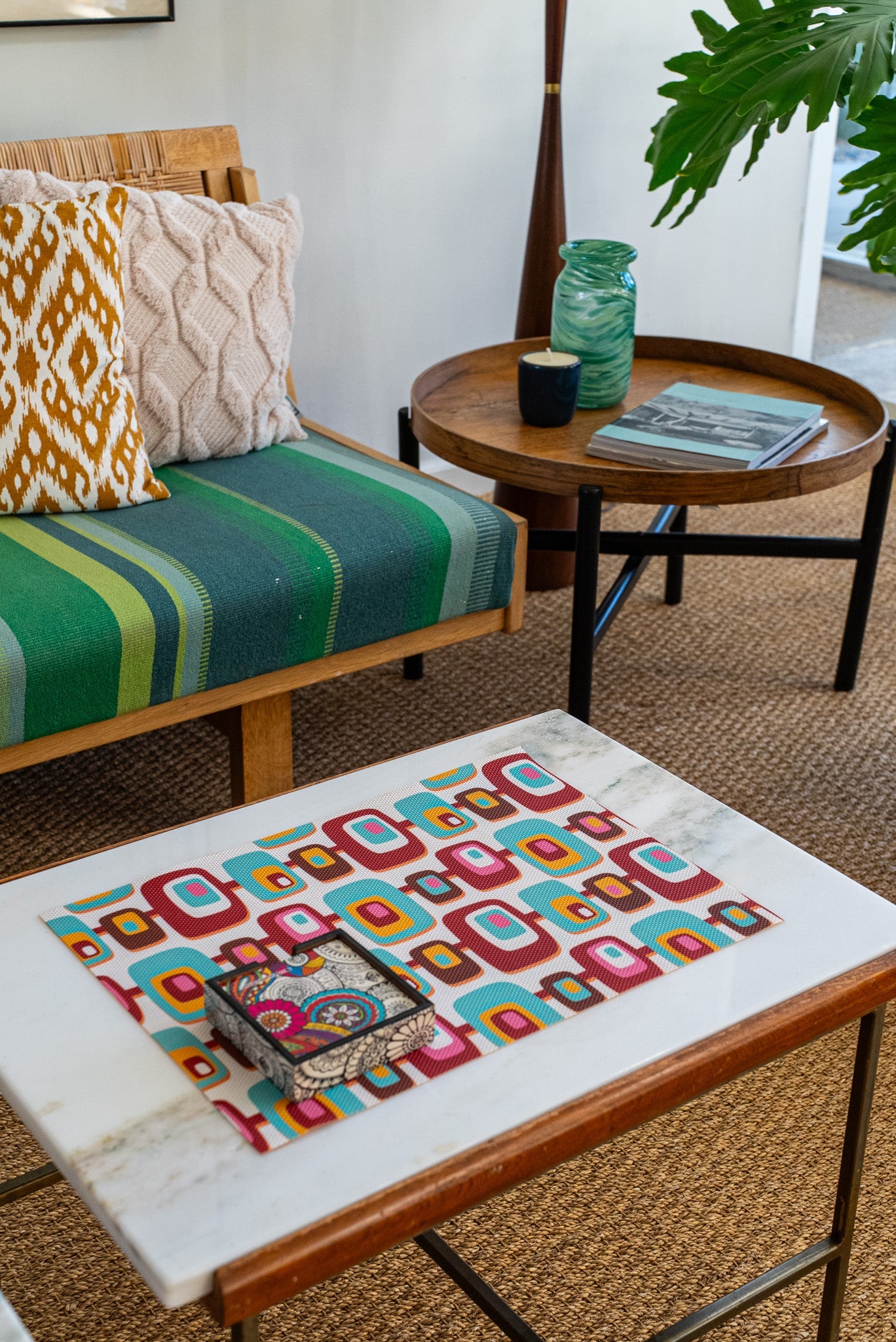 Atomic double-sided Woven Rectangular Placemat