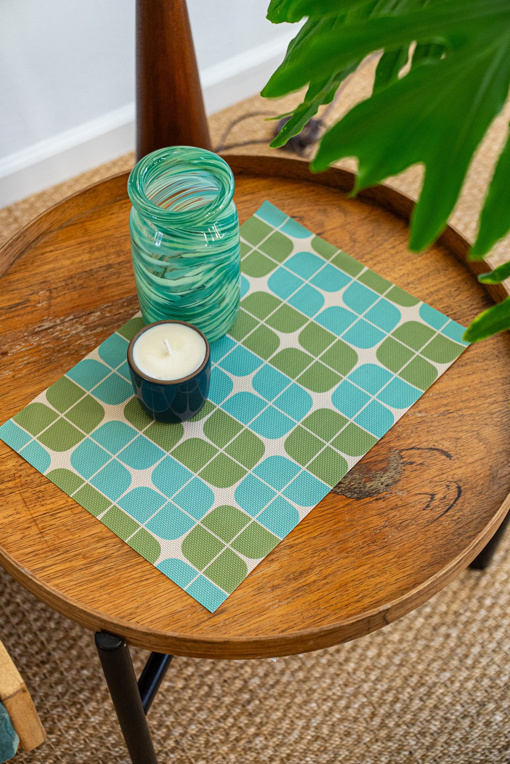 Intersection double-sided Woven Rectangular Placemat - set of 4