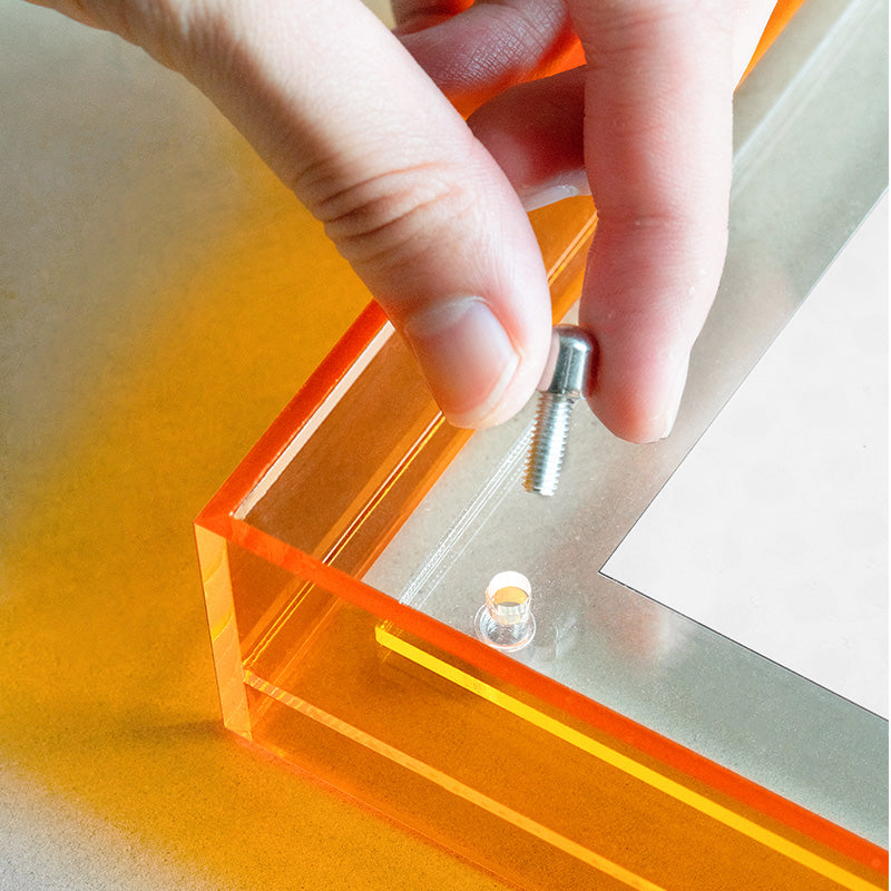 Levitate Acrylic Shadow Box Frame - Orange - Chase Print