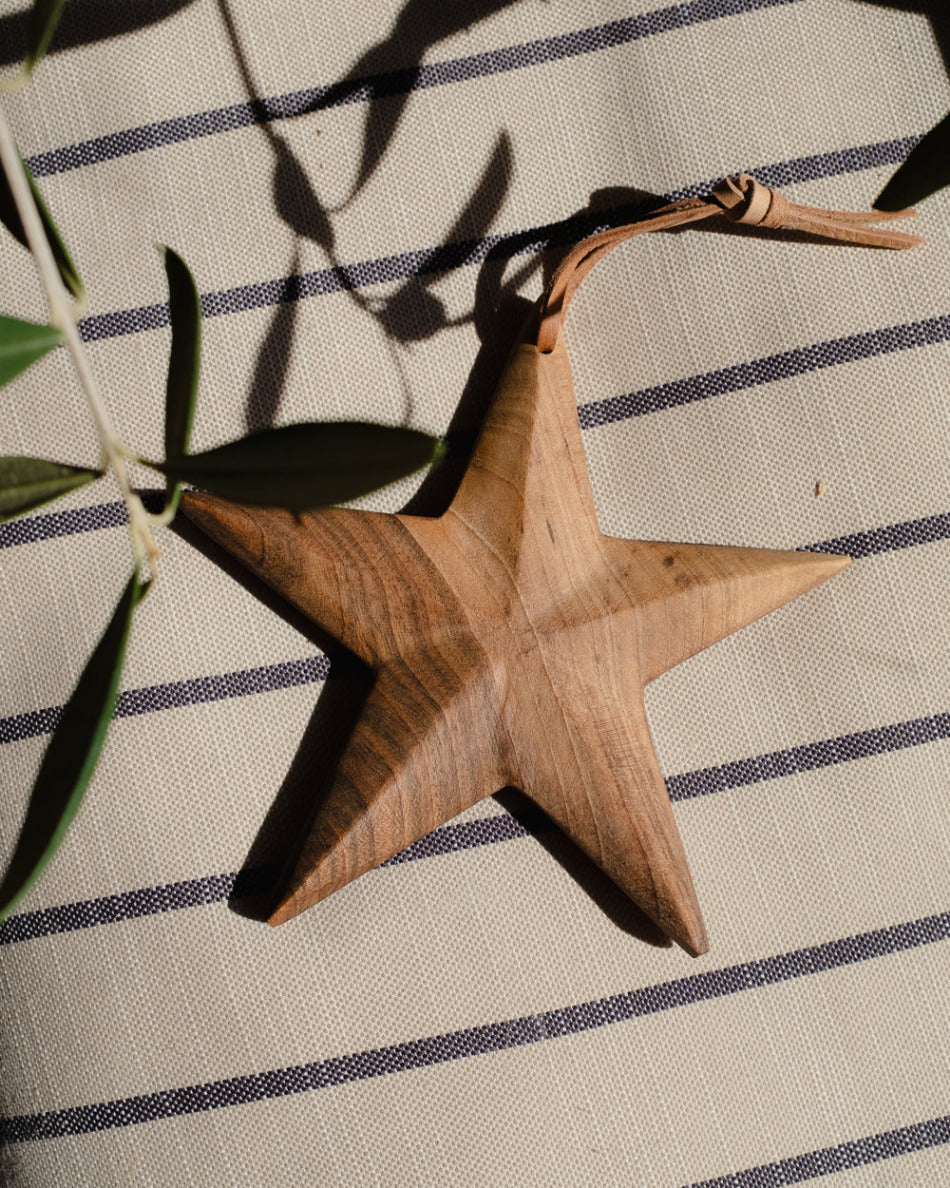 Walnut Star Ornament