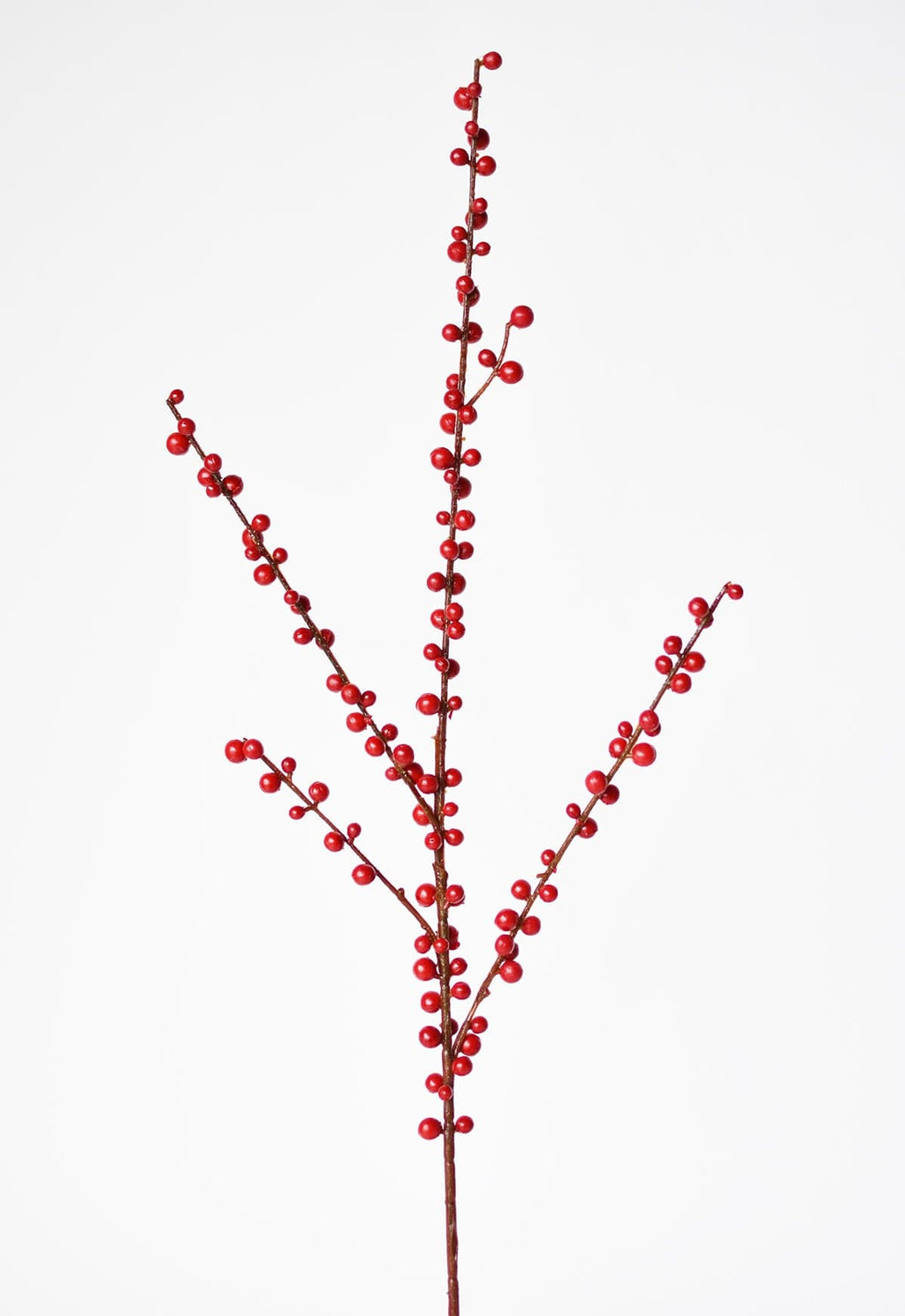 28" Faux Outdoor Red Berry Stem
