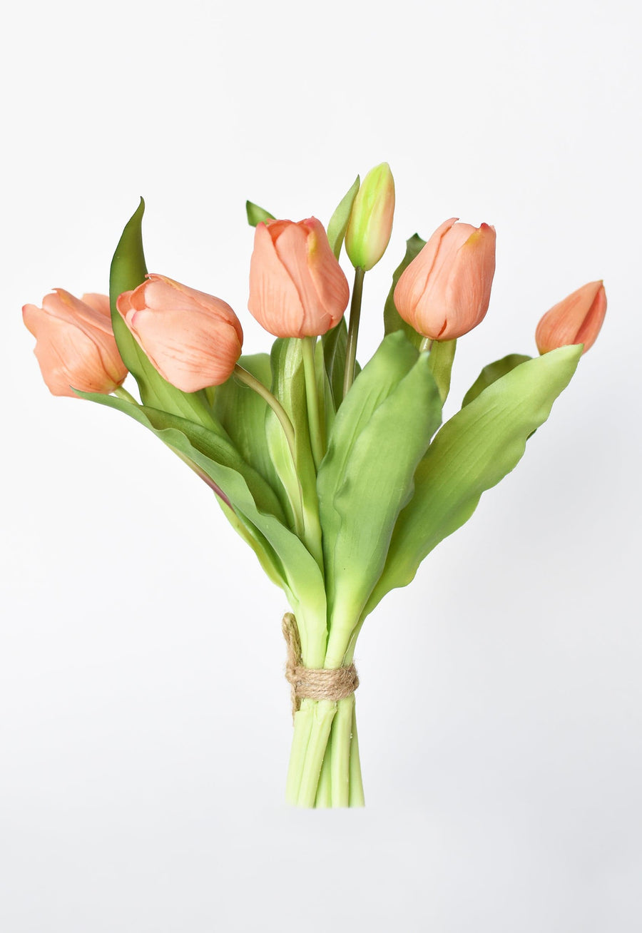 Orange Sorbet Real-Touch Tulip Bundle — 11.75 in.