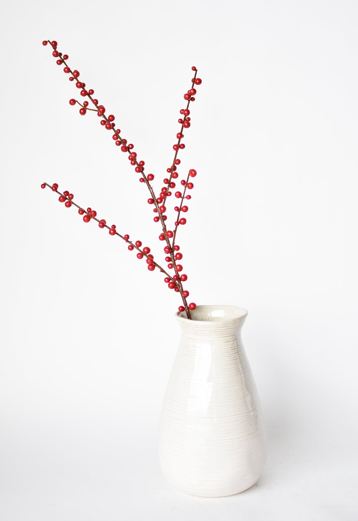 28" Faux Outdoor Red Berry Stem