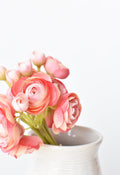 10.5" Faux Light Pink Ranunculus Stem Bundle