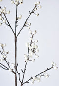 33" Faux White Berry Branch Stem